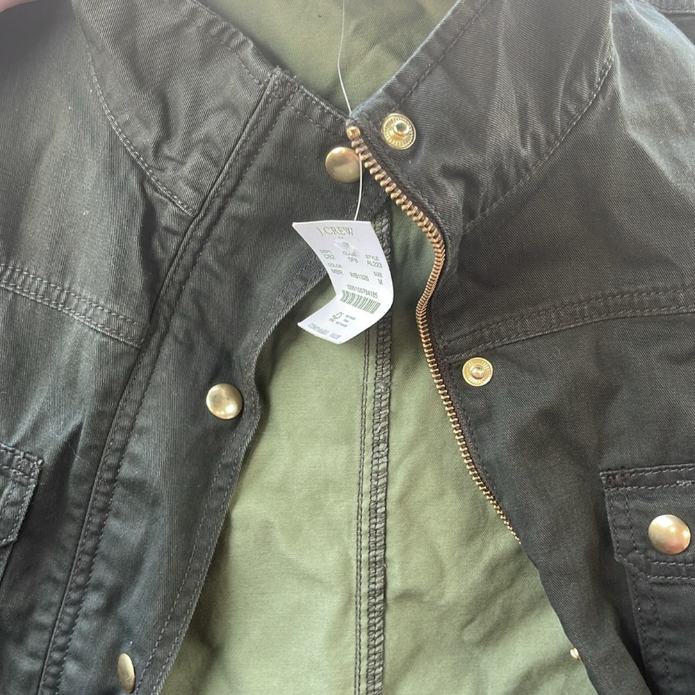 BNWT J.Crew Resin-coated twill field jacket SZ M - Picture 3 of 3
